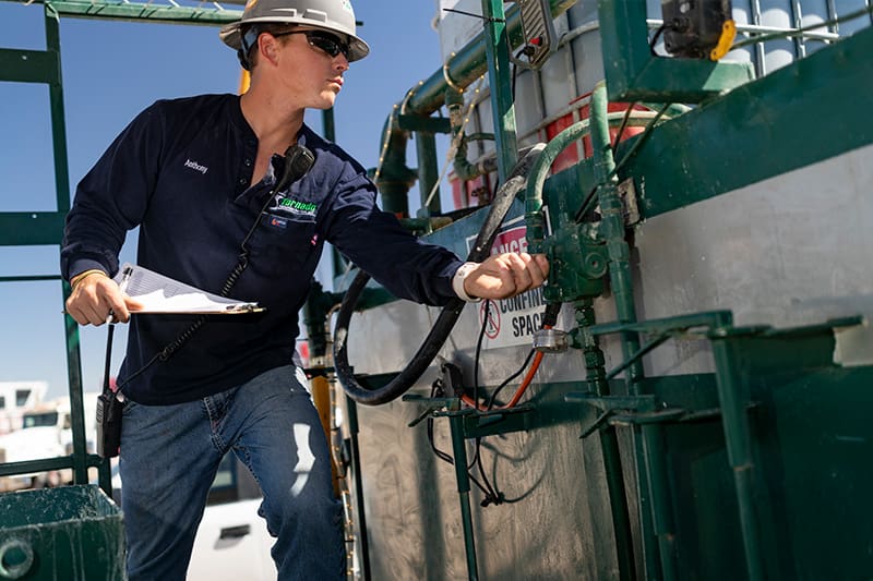 man working in blue shirt
